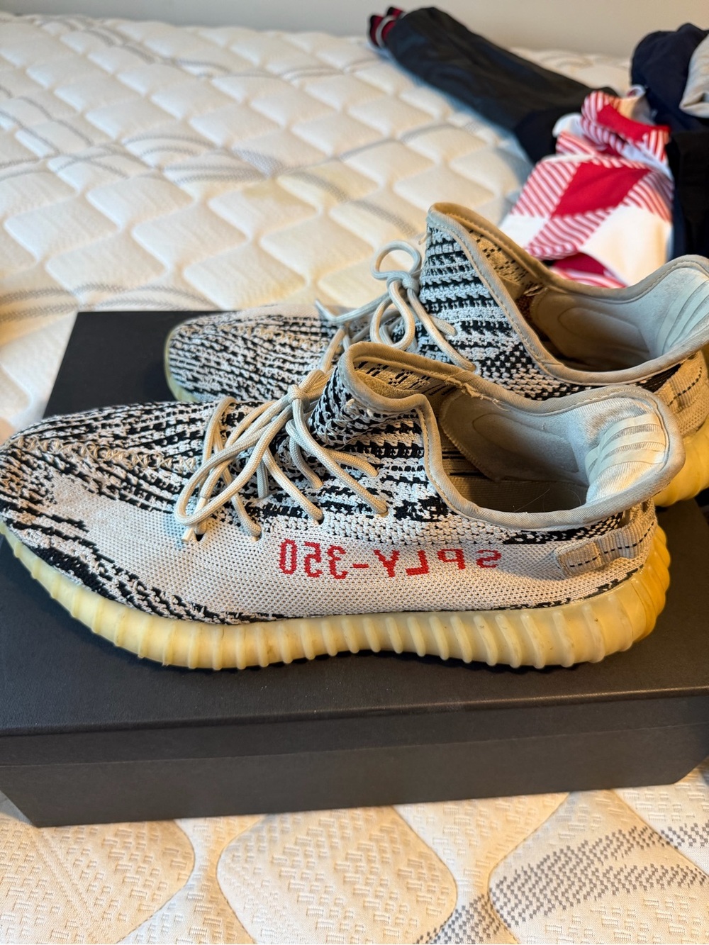 Yeezy Boost 350 V2 Zebra - Black White with Red Accent